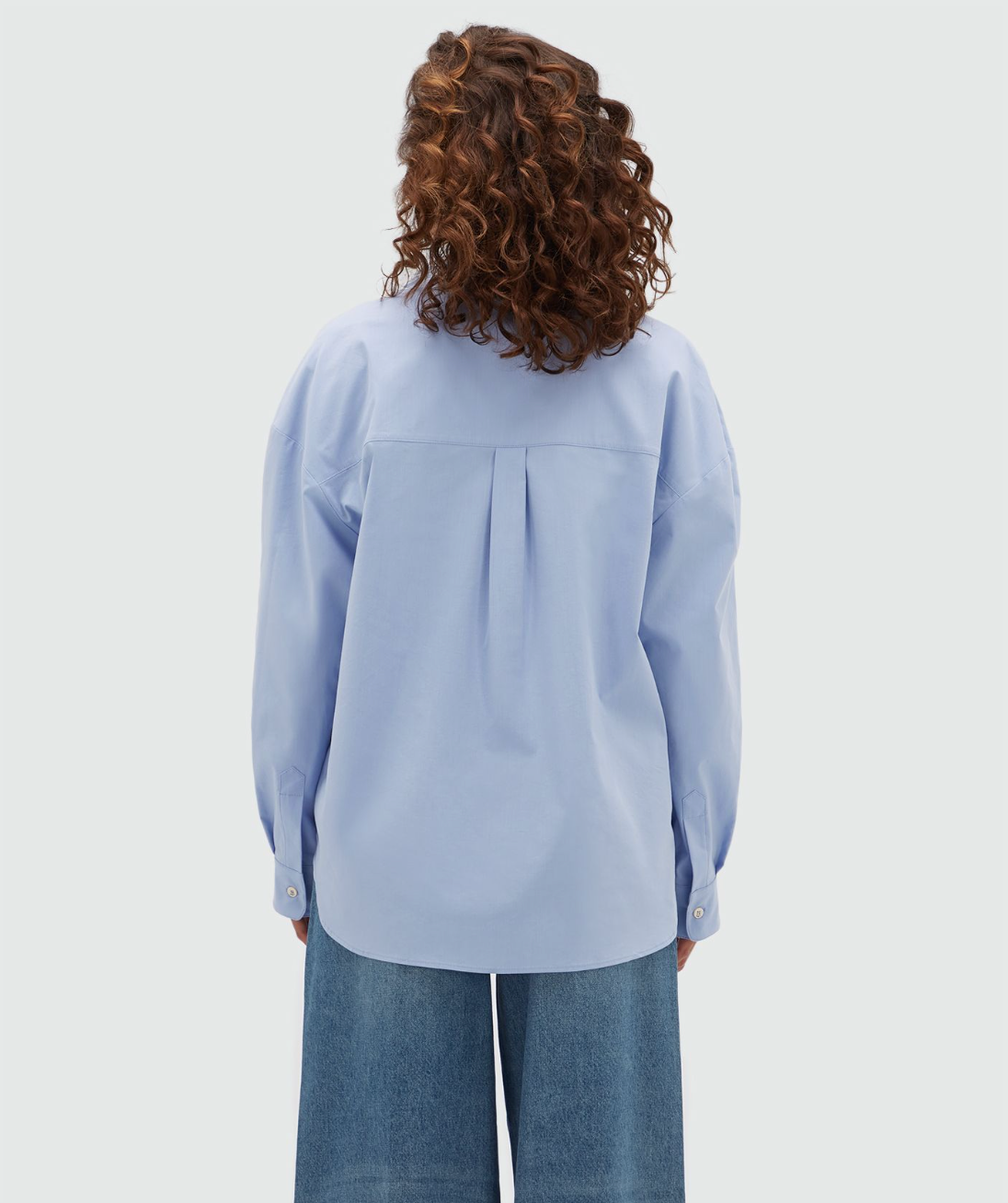 Romulo blouse oversize Mid blue - Josh V