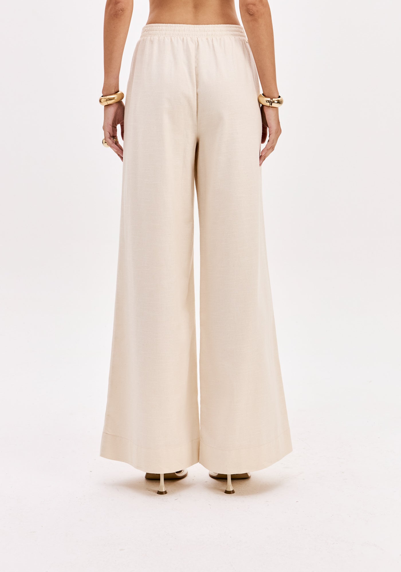 Calça wide leg cintura  alta - Lança perfume