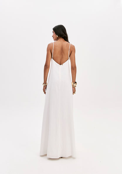 Vestido Midi linho - Lança Perfume