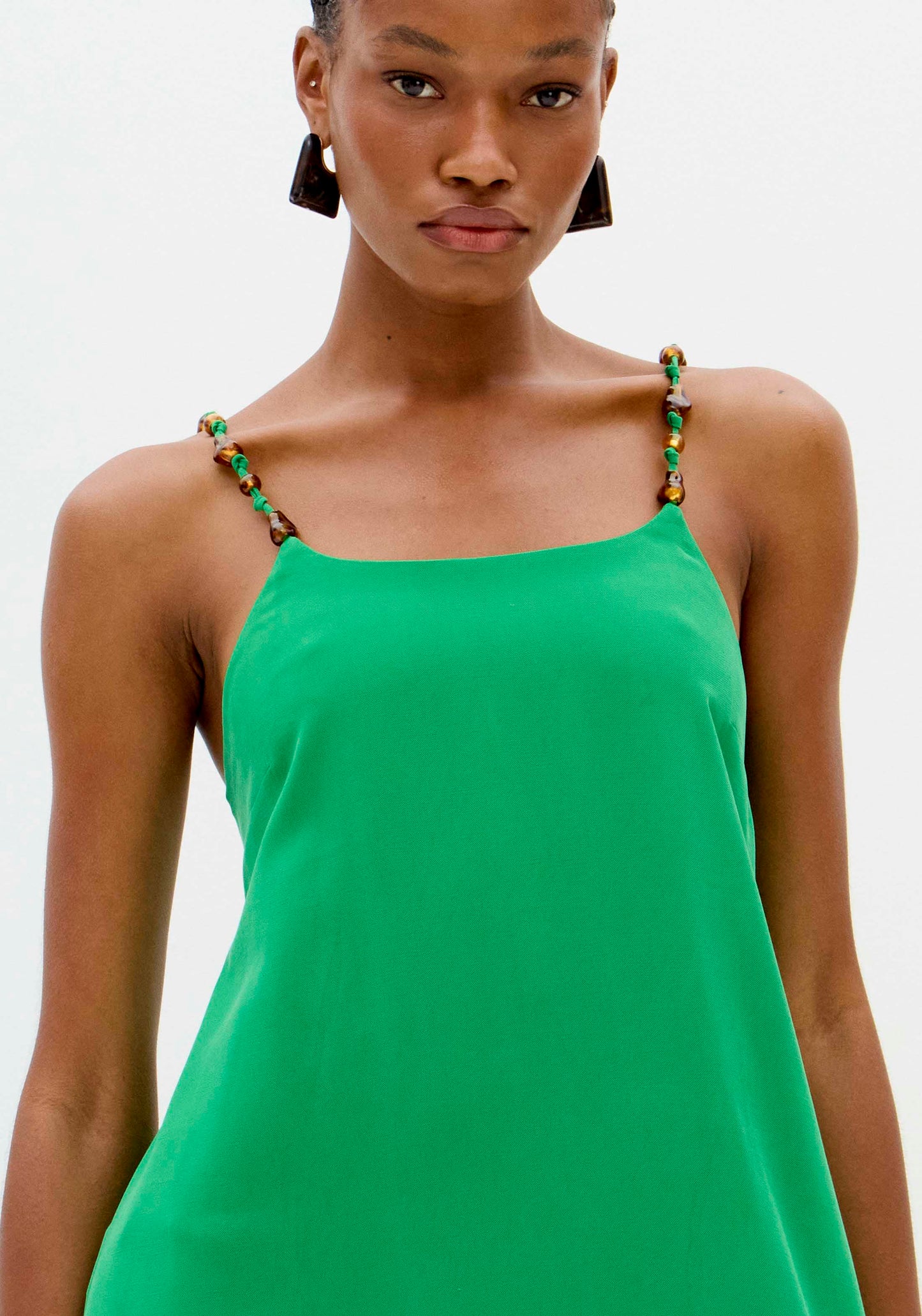 Vestido Maxi Verde Alças Finas - Lança Perfume