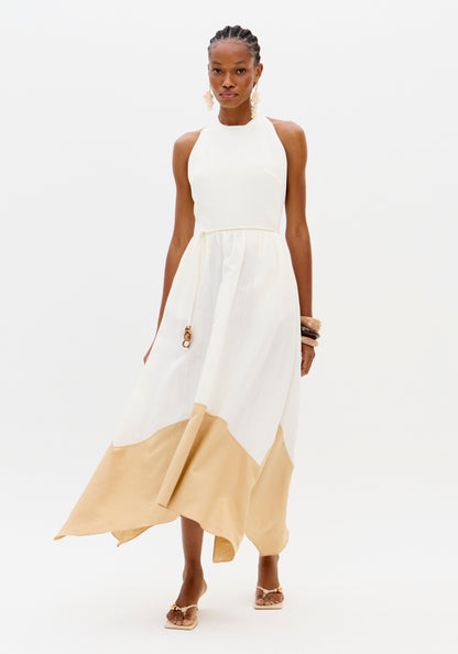Vestido Midi Bicolor - Lança Perfume