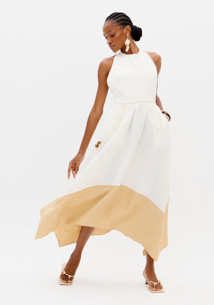 Vestido Midi Bicolor - Lança Perfume