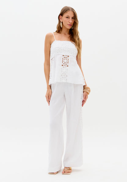 Blusa de alça com renda - Lança Perfume