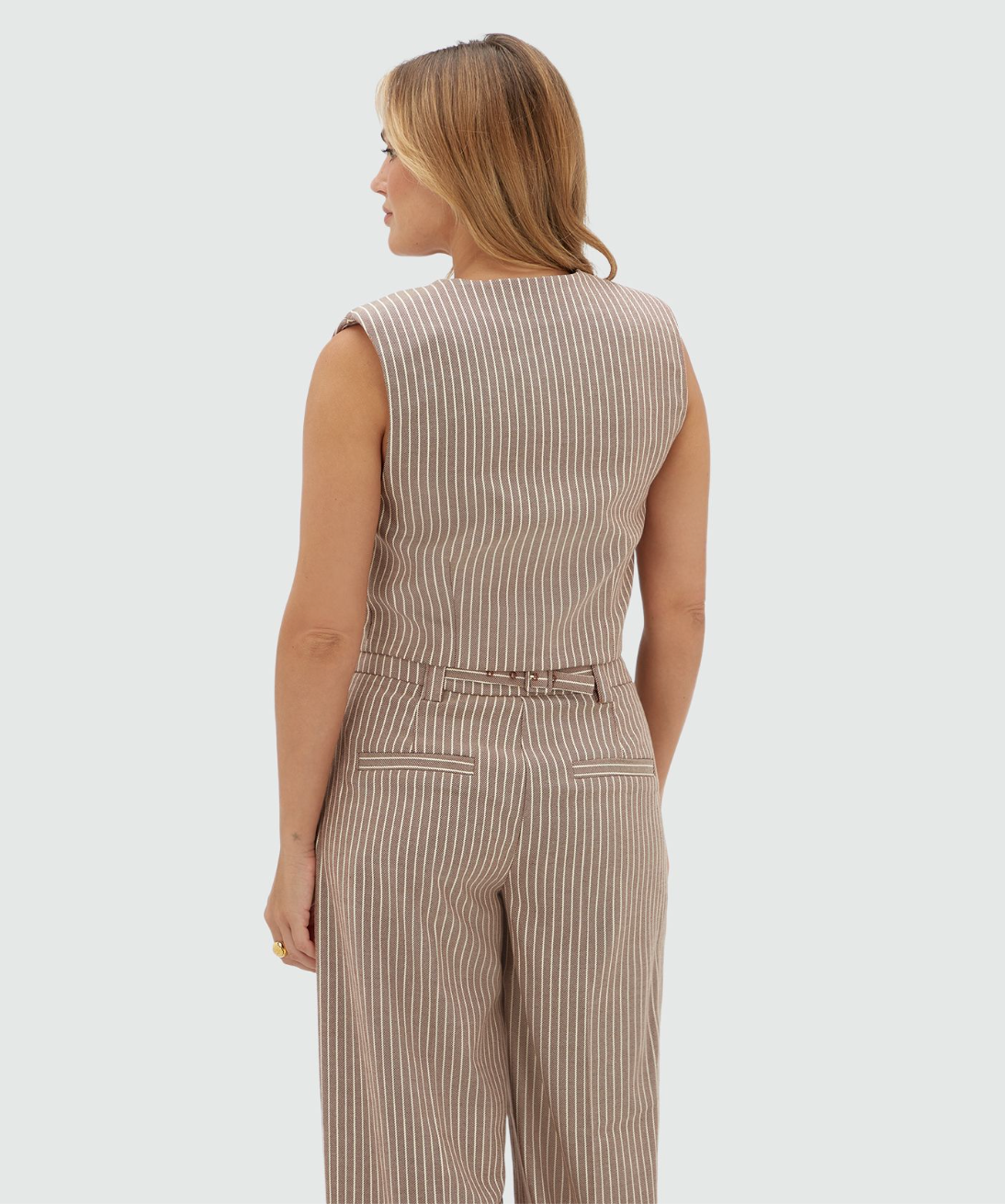 Jorja gilet Burgundy stripe - Josh V