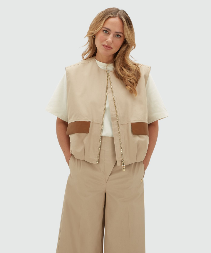 Pacey waistcoat oversized Beige - Josh V