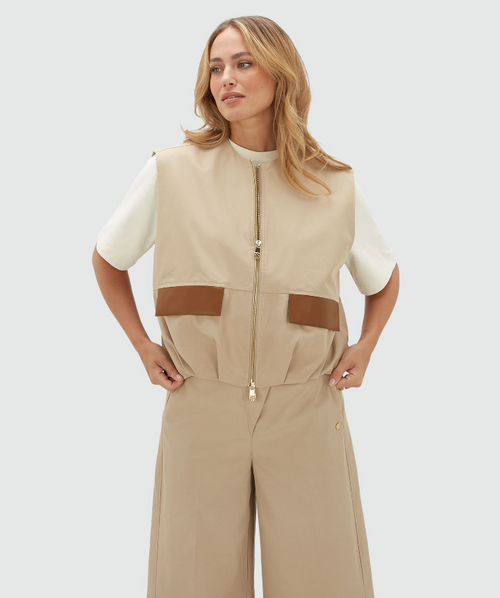 Pacey waistcoat oversized Beige - Josh V