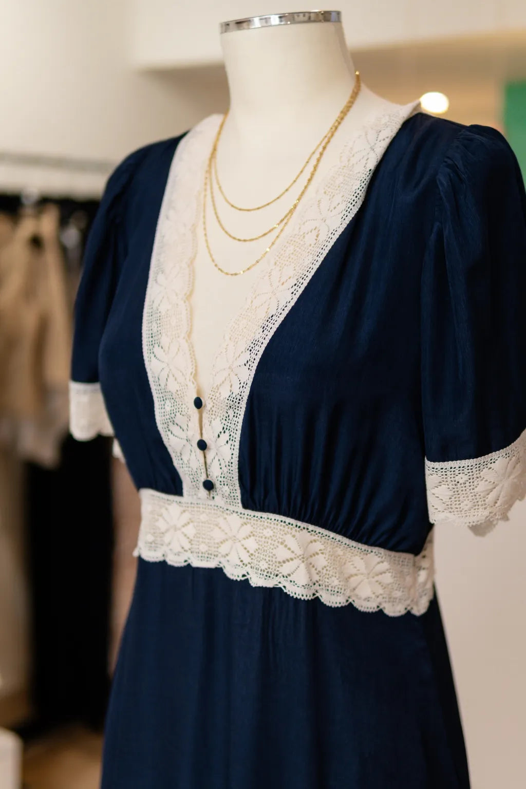 Vestido Felicity dress navy - Traffic people