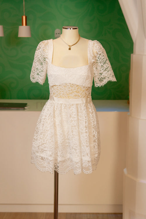Vestido curto renda - Imperial