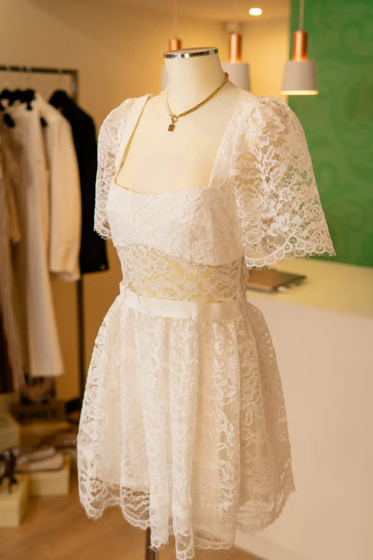 Vestido curto renda - Imperial