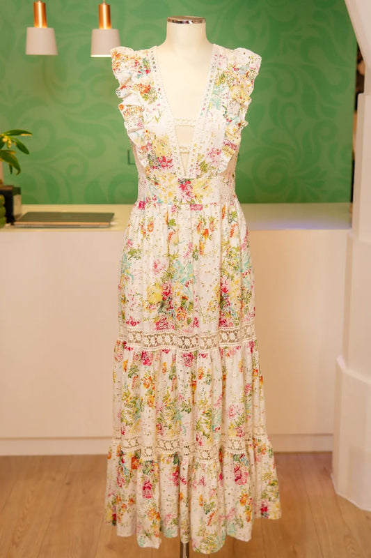 Vestido Floral Bordado - Dixie
