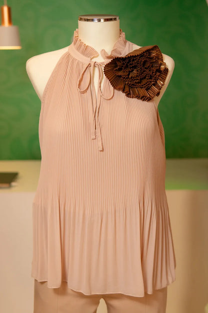 Top plissado flor - Dixie