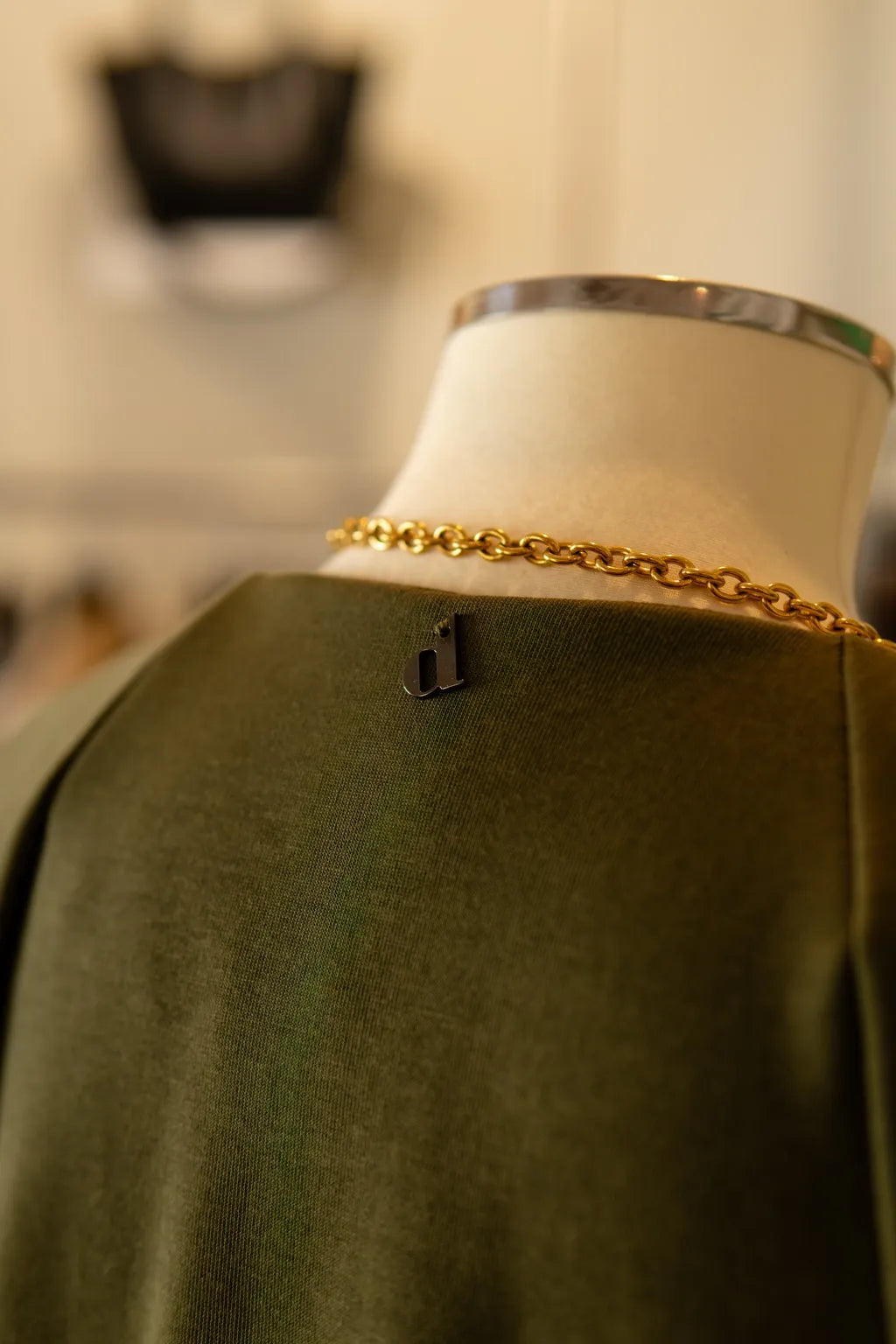 Camisola laço oversized verde militar - Dixie