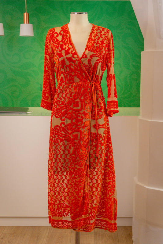 Vestido longo orange - Dixie