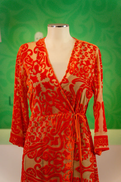 Vestido longo orange - Dixie