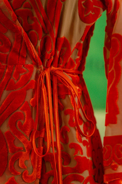 Vestido longo orange - Dixie