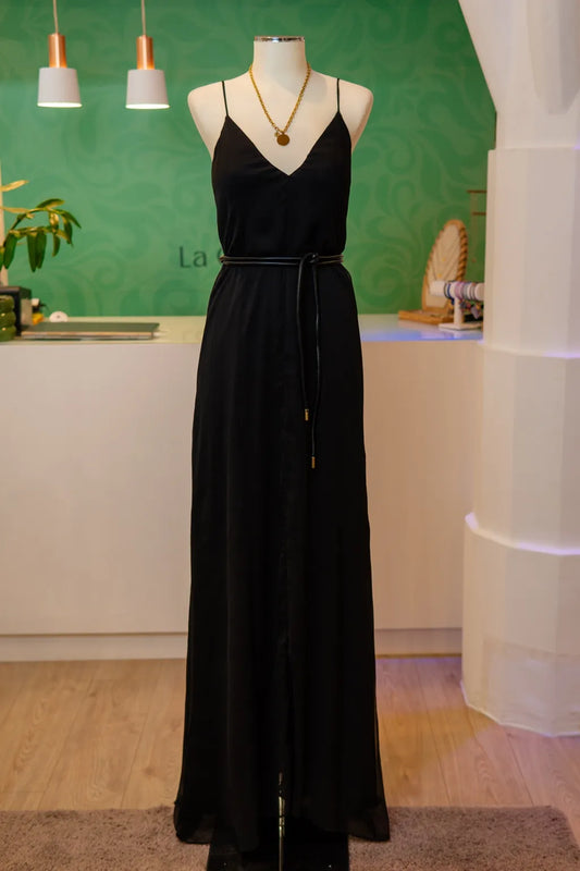 Vestido longo preto - Lança Perfume