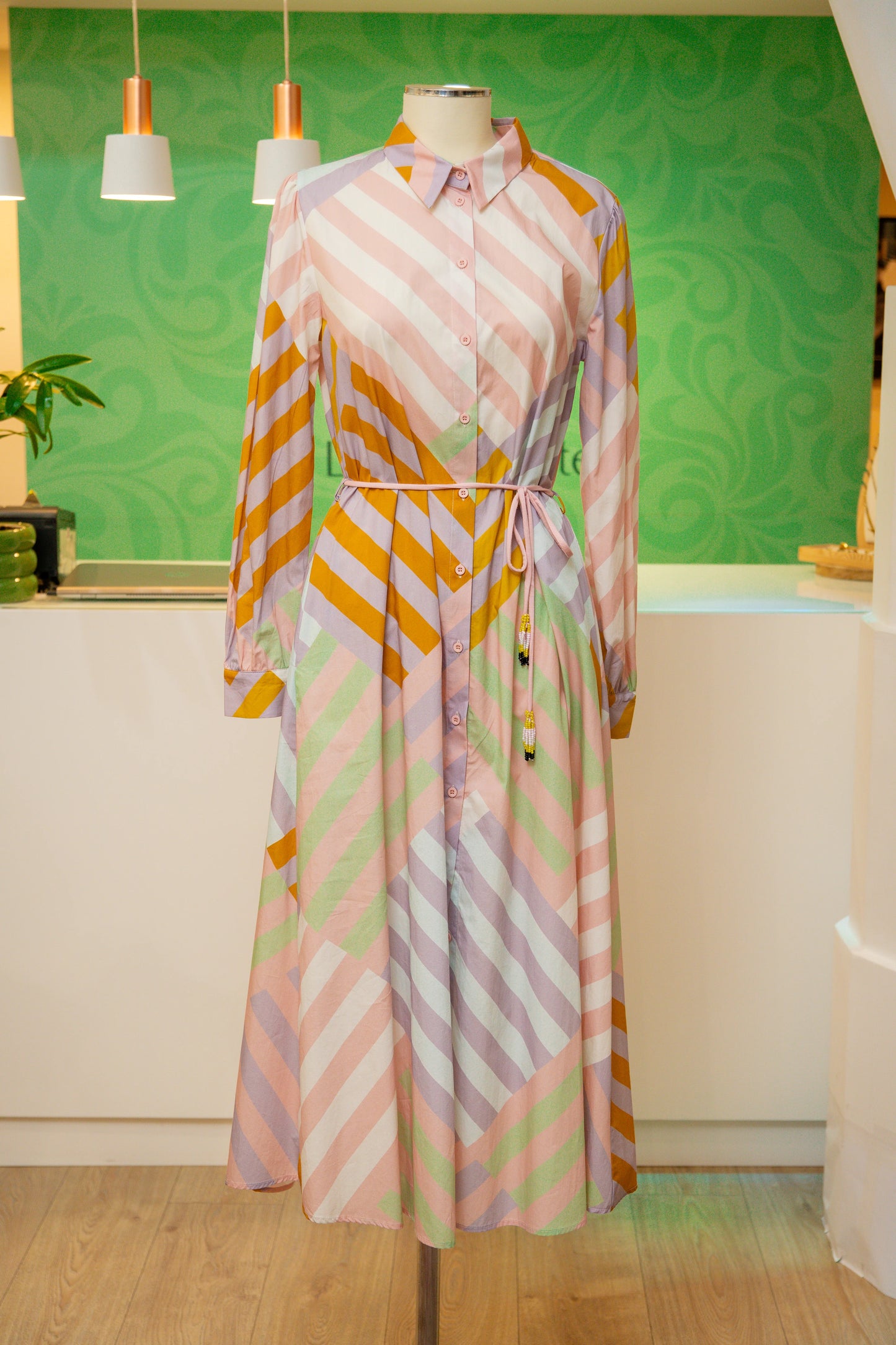 Vestido camiseiro riscas - Dixie