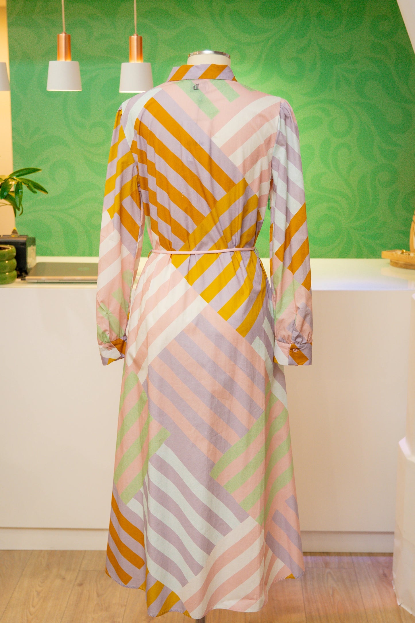 Vestido camiseiro riscas - Dixie