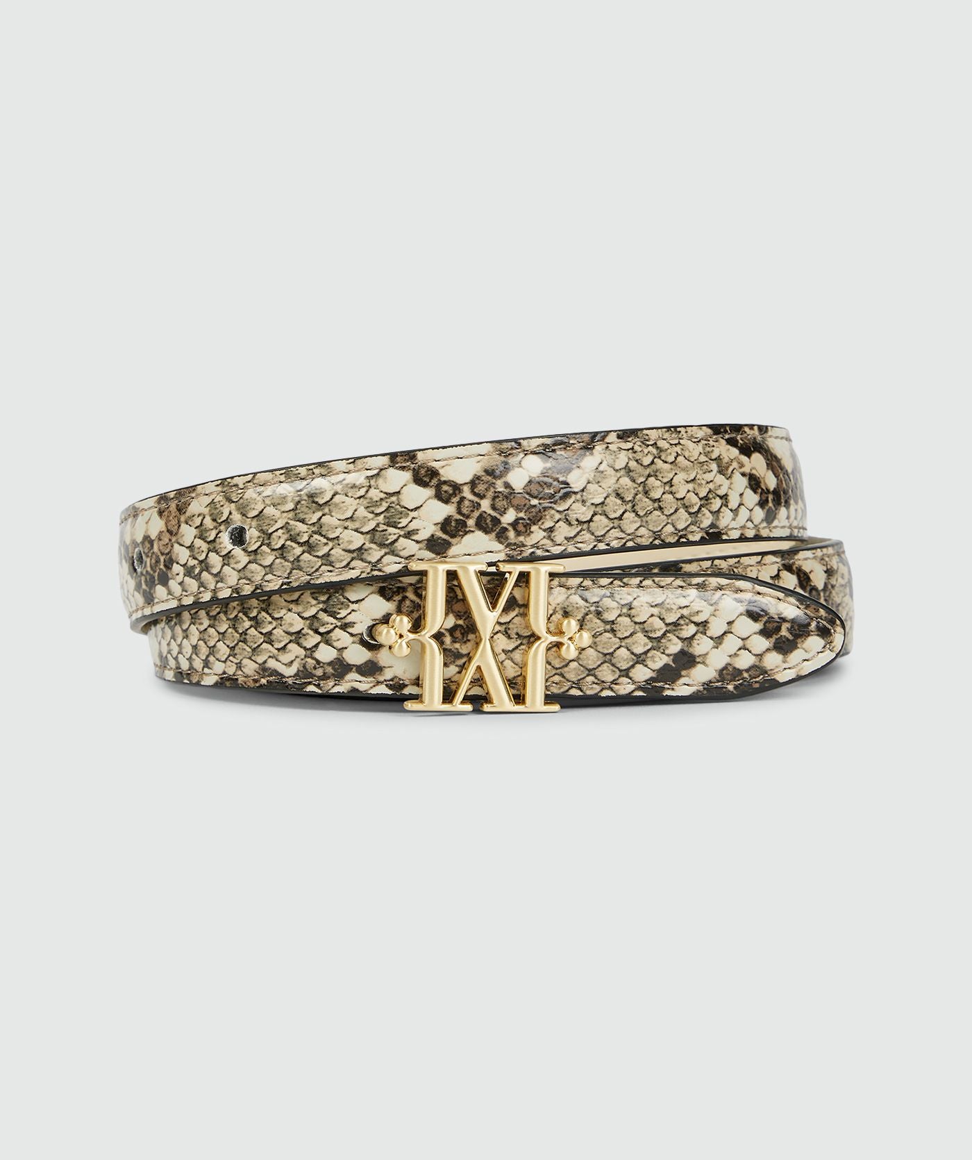 Image 10: Reversible riem met slangenprint en wit