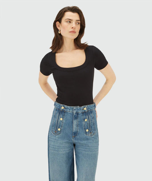 T-shirt Florelle Slim Fit - Josh V (Black)