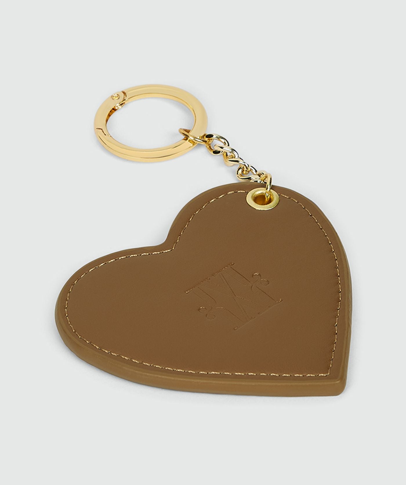 Image 8: Achterzijde sleutelhanger met spiegel in het bruin
