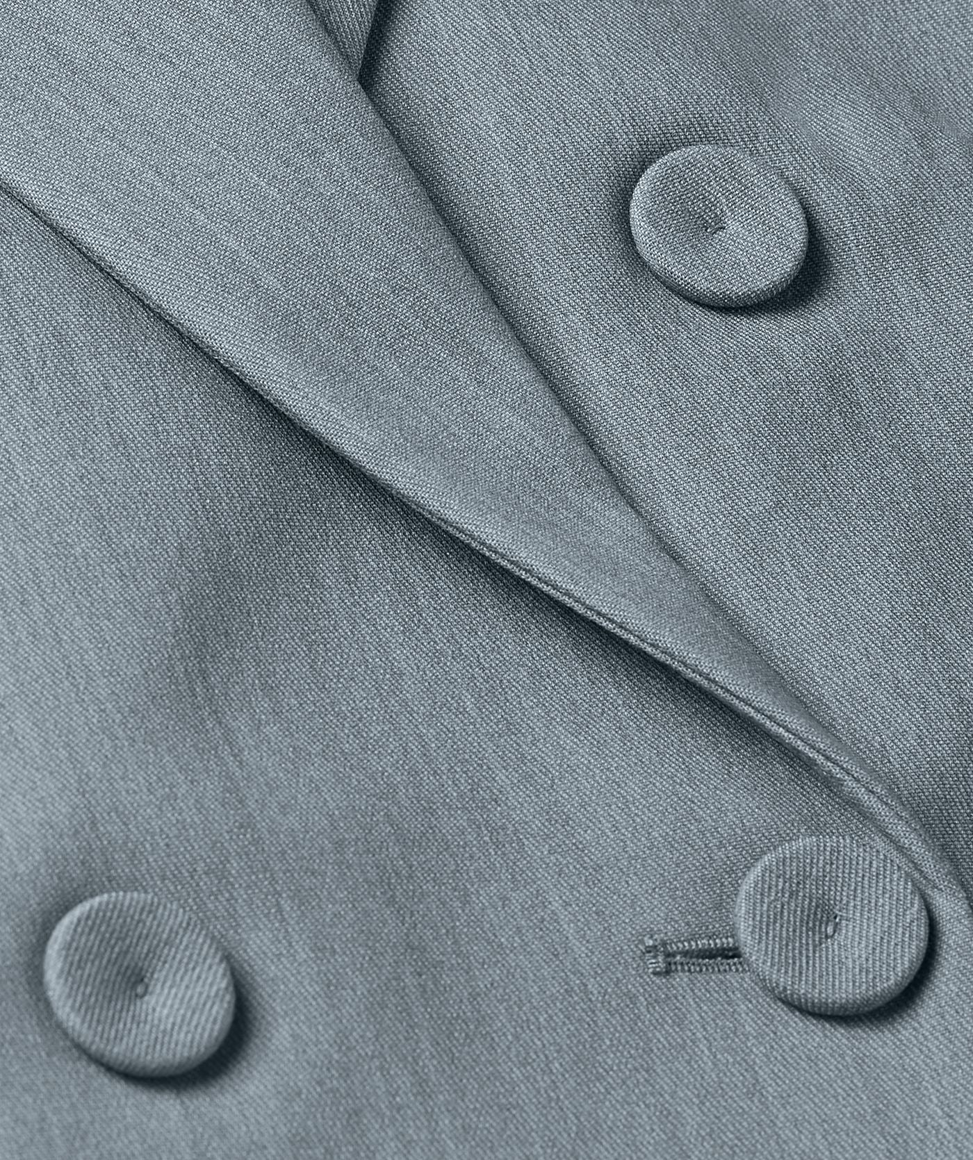 Image 56: Close-up van een fitted blazer in de kleur Sky Blue Melange