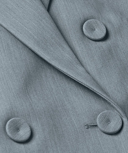 Image 56: Close-up van een fitted blazer in de kleur Sky Blue Melange