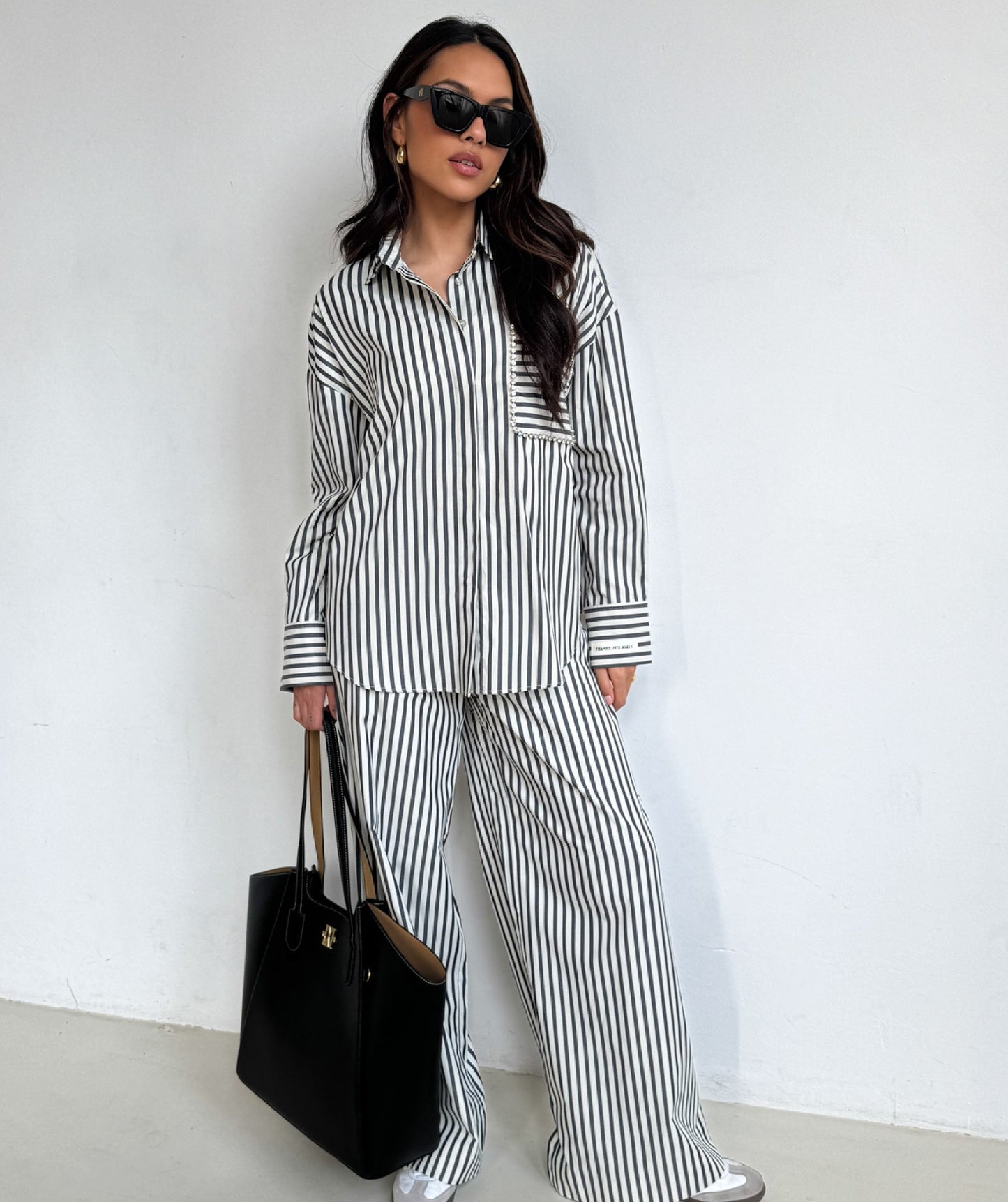 Image 11: LEXX oversized blouse met strepen