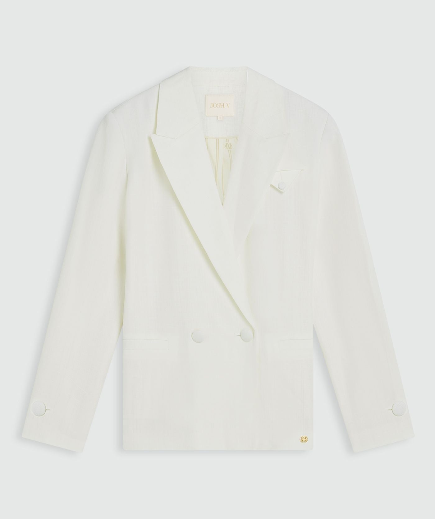 Image 8: Een Off White oversized blazer zonder model, weergegeven op een lichtgrijze achtergrond