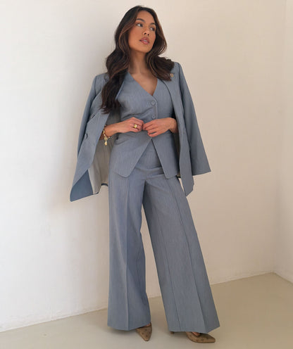 Image 44: MICHELLA high waisted wide leg pantalon