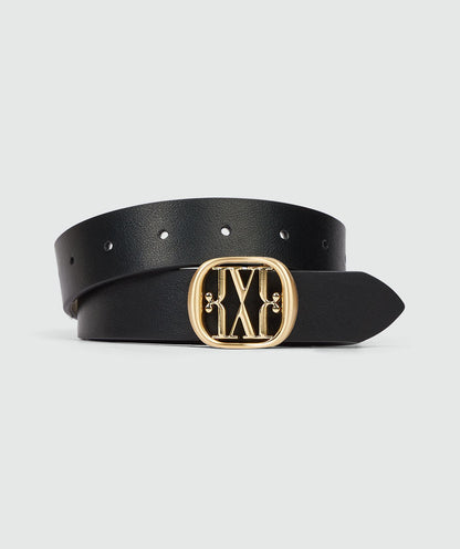 Image 5: Reversible riem in Black White, weergegeven op een lichtgrijze achtergrond