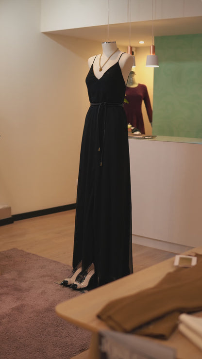 Vestido longo preto - Lança Perfume