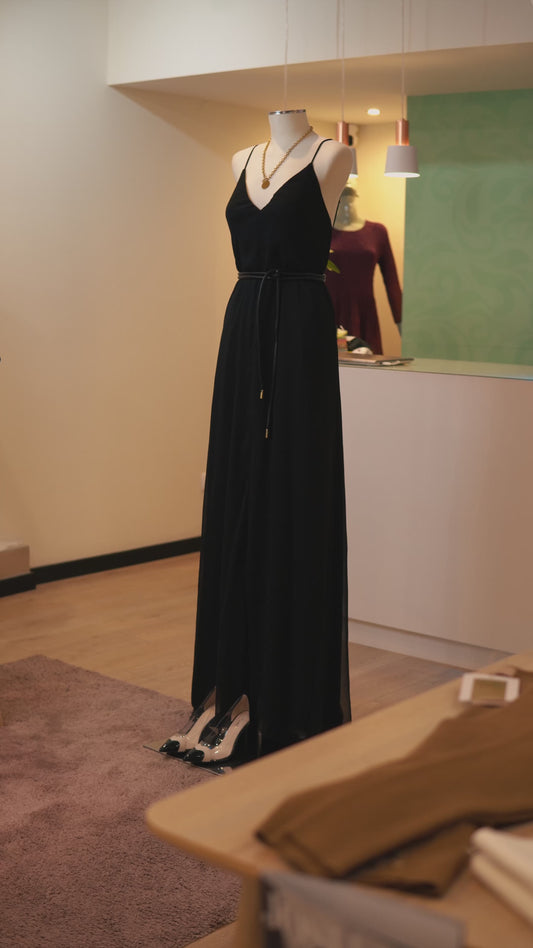 Vestido longo preto - Lança Perfume
