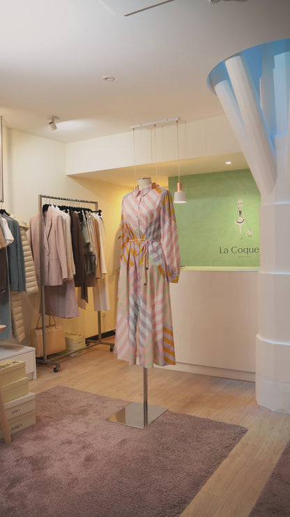 Vestido camiseiro riscas - Dixie