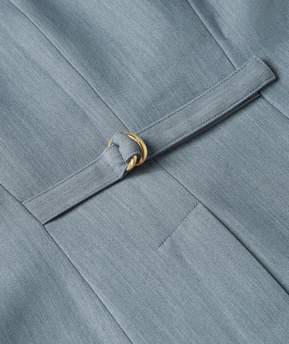 Image 10: Close-up van een fitted gilet in de kleur Sky Blue Melange